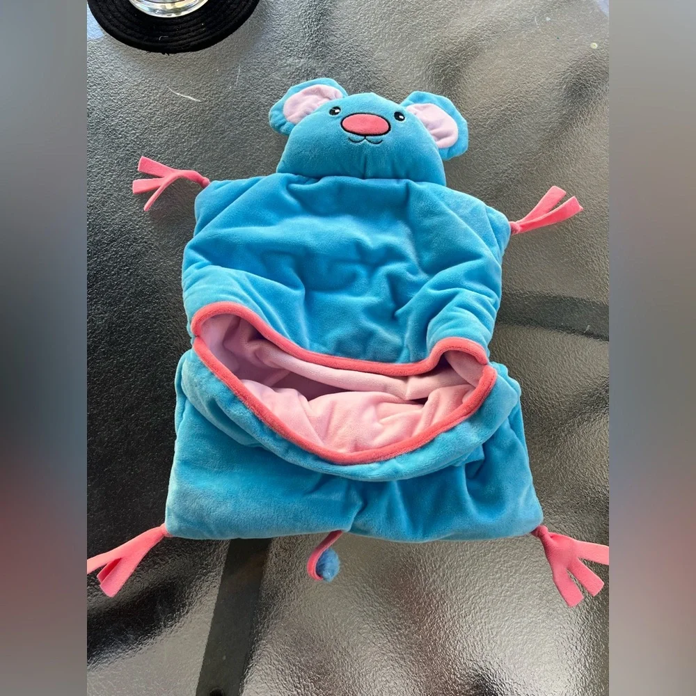 Cozy Blue and Pink Cat Scratcher by [Brand]